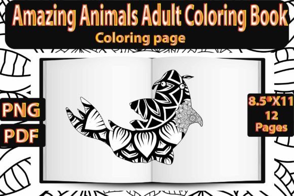 Amazing Animals Adult Coloring Book