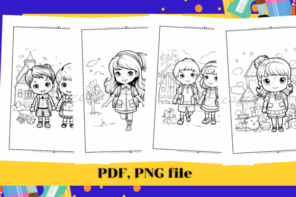 Back to School Coloring Pages 3, Kid KDP: A Versatile Creative Resource for Educators and Parents