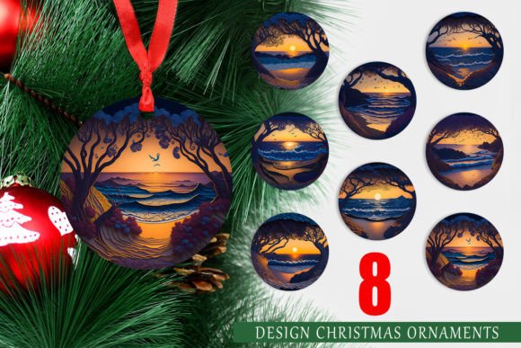 Christmas Ornament Beach Paper Quilling