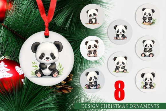 Christmas Ornament Cute Baby Panda