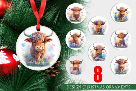 Christmas Ornament Highland Cow Baby