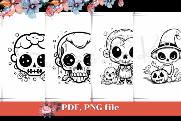 Cute Skull Coloring Pages: A Creative and Versatile Art Resource