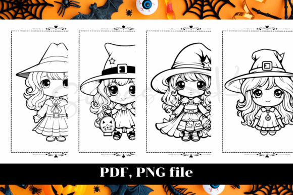 Cute Witch Halloween Coloring Pages 4: A Magical Addition to Your Creative Projects