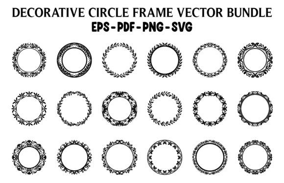 Floral Circle Frame Clipart SVG Bundle: A Versatile Digital Design Resource for Creatives and Businesses