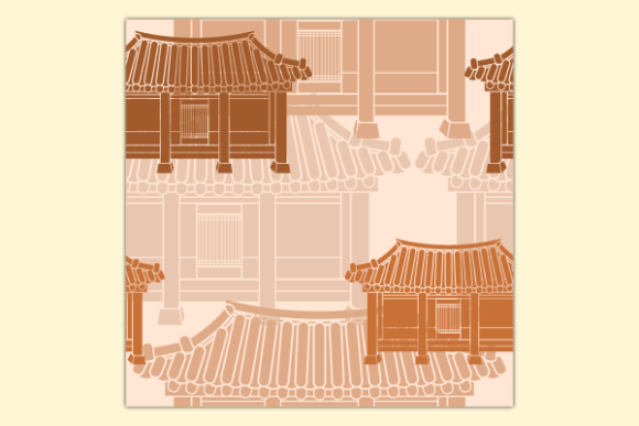 Front View Korean House Seamless Pattern: A Timeless Design for Modern Creativity
