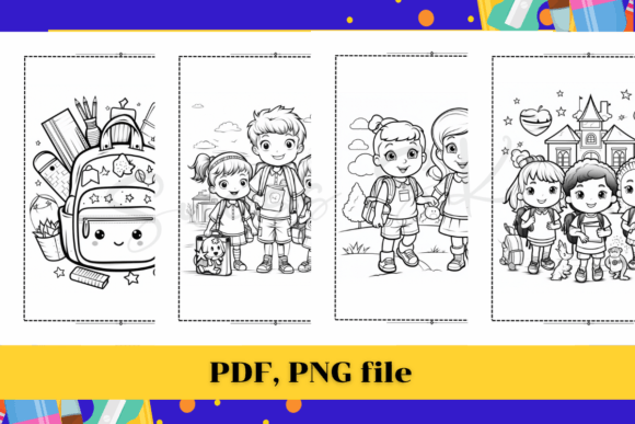 Fun Back to School Coloring Pages KDP