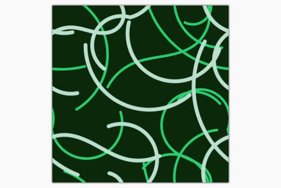 Green Curved Lines Dark Seamless Pattern: A Versatile Design Element for Modern Creations
