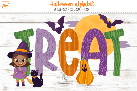 Halloween Alphabet. Halloween Clipart