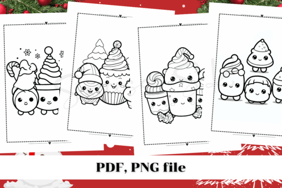 Kawaii Candy Christmas Coloring Pages: A Creative and Versatile Digital Resource