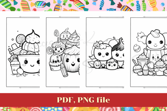 Kawaii Candy Halloween Coloring Pages: A Creative and Versatile Digital Resource