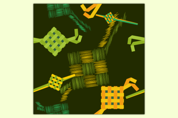 Ketupat Eid Food Dark Seamless Pattern: A Versatile Design for Islamic Celebrations