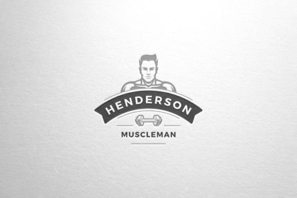 Muscular Male Bodybuilder Logo Design: A Timeless Symbol for Fitness Brands