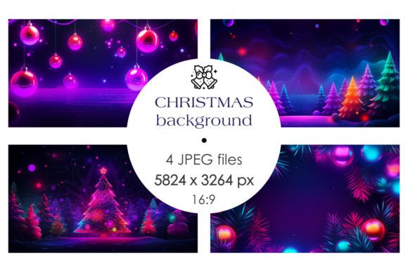 Neon Christmas Background