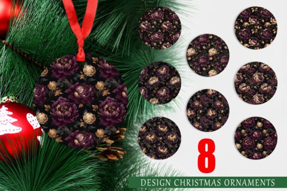 Ornaments Peonies Flower: Elegant and Versatile Christmas Design