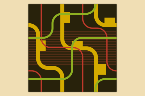Retro Stacked Stripes Dark Pattern: A Versatile Design Asset for Creative Professionals