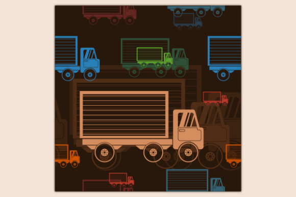 Shipping Truck Dark Seamless Pattern: A Versatile Design Element for Creative Projects