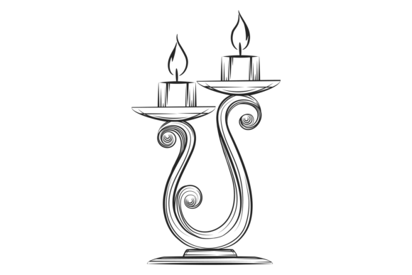 Vintage Candlestick with Wax Candles. De: A Strategic Tool for Creative and Practical Use